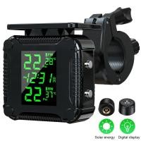 ราคา Powstation TPMS ยางรถจักรยานยนต์ความดันเครื่องวัดความดันลมยางพลังงานแสงอาทิตย์ยางอุณหภูมิระบบสีสันสดใส (21170390517)