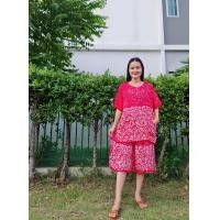 ราคา ชุดเสื้อกางเกง ชุดเซ็ต ผ้าสปันลายบาติก ปั้มเทียน ชุดบาติกผ้าสปัน ชุดอยู่บ้าน ชุดลำลอง (10513943028)