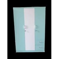 ราคา ตู้เสื้อผ้า 4ฟุต 3ประตู ไม้MDF ขนาดกว้าง120cm ลึก50cm สูง180cm มี5สี ดำ ขาว ฟ้า ชมพู เขียว (16484848507)
