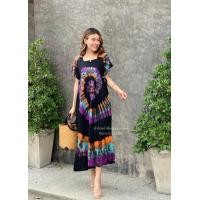 ราคา สีใหม่ รวมชุดเดรสมัดย้อม เดรสเปิดไหล่ ชุดมัดย้อม สีสด ผ้ามัดย้อม มีหลายลาย (20499479559)