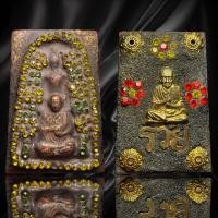 ราคา E60 พระสมเด็จพุทธซ้อนสมเด็จโตวังหน้า ประดับพลอย หลังสมเด็จโต อักษร รวย ผงแร่ กรุวังหน้า 2411 (20686732507)