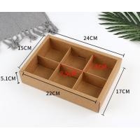 ราคา กล่องใส่ขนม กล่องขนมเปี๊ยะ กล่องคราฟ กล่องกระดาษ กล่อง 4 ช่อง และ 6 ช่อง กล่องน้ำตาล มีหน้าต่างสีขุ่น จำนวน 1 และ 5 ใบ (15064199625)