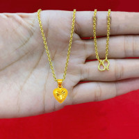 ราคา รูปแบบล่าสุด สไตล์คลาสสิก สร้อยคอ สร้อยคอหุ้มทอง ไม่ลอกไม่ดำ สร้อยคอระย้า ลายสี่เสาห้อยหัวใจ น้ำหนัก2สลึง ยาว18นิ้ว ทองเคลือบแก้ว สร้อยทองไม่ลอก ทอง18k แท้อิตาลี สร้อยทอง1บาท ทองคำแท้หลุดจำ ของขวัญวัน
