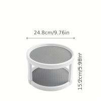 ราคา 1pc360ชั้นวางเครื่องปรุงแบบหมุนได้อุปกรณ์จัดเก็บแผ่นเสียงแผ่นเสียงตู้เย็นจานหมุนพลาสติกห้องครัว (20870080948)