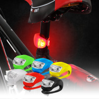 ราคา ไฟจักรยาน ไฟท้ายรถจักรยาน แสงไฟ LED Bicycle warning light ไฟท้าย LED กันน้ำ แบบใส่ถ่าน (21248570102)