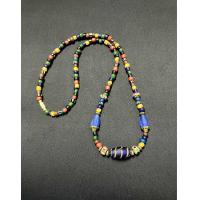 ราคา สร้อยคอลูกปัดโบราณหลากสีหินทราวดี (18169944299)