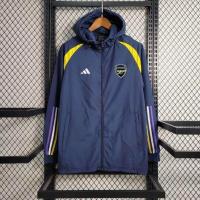 ราคา Arsenal sapphire blue coat windbreaker 23 24 hooded training suit long sleeved pre match sports jacket windproof football uniform (20826400220)