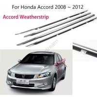 ราคา 4Pcs สำหรับ Honda Accord 2008 2009 2010 2011 2012 Weatherstrip ขอบยางติดหน้าต่าง Chrome ภายนอกประตู Trim สายพานซีล ประตูลูกปัดสำหรับ Accord (7153728818)