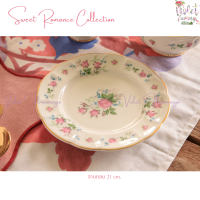 ราคา Violet Flamingo ชุดรับประทานอาหารรุ่น Sweet Romance เซ็ตจานชามลายดอกไม้สีชมพูขอบทอง (21044157923)