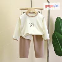 ราคา ชุดนอนเด็ก ชุดนอนแขนยาวขายาว ผ้าสำลี เสื้อผ้าเซท 2 ชิ้น size 80 110 (20835894436)