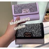 ราคา Lyn Hayley Tweed Short Wallet กระเป๋าสตางค์ใบกลาง ผ้าทวิต สีดำ สีม่วง (16327427420)