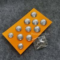 ราคา กระดุมตำรวจ กระดุมชุดขาวคอแบะ 5 เม็ด 7 เม็ด 11 เม็ด ชุบโคเมี่ยม ทองคำขาว (17507300725)