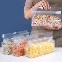 ราคา 10ใบ G1 ถุงซิปก้นตั้ง แบบใส ทรงแนวนอน มีหูหิ้ว ขยายข้าง 24262830 cm (15640326587)