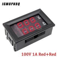 ราคา DC 0 100V 1A 10A 50A 100A Digital Voltmeter Ammeter Dual Display Voltage Detector Current Meter Panel Amp Volt Gauge 0 28 LED (18444501604)