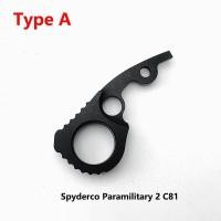 ราคา ตะขอเปิดอะลูมิเนียมอัลลอยด์แบบพับได้แหวนใส่นิ้วด่วนสำหรับ Spyderco Paramilitary 2 C81 C223 Para3ชิ้นส่วน DIY Spacer ด้านหลัง Survival kits (19535160938)