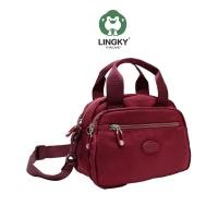 ราคา LINGKY PL517 กระเป๋าผ้าร่มขนาดกลางสำหรับถือหรือสะพาย Crossbody bag (14694506049)