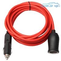 ราคา สายสายไฟต่อช่องจุดบุหรี่ในรถยนต์12V 24V 10A 12ft สีแดง (20829260861)