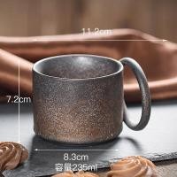 ราคา แก้วลายดอกไม้วางซ้อนกันได้แก้วกาแฟเซรามิคโบราณ Ins แก้วถ้วยน้ำเซรามิค (18965142174)