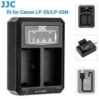 ราคา JJC แบตเตอรี่ชาร์จ USB แบบ Dual สำหรับ Canon LP E6 LP E6N Canon EOS R7 R R5 R6 7D 7D Mark II 6D 6D Mark II 5DS 5DS R 5D Mark IV III II 80D 70D 60D 60Da กล้อง (14109644876)