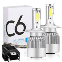 ราคา โปรโมชั่น LED C6 H4 แท้ 100 หลอดไฟหน้ารถยนต์ ไฟหน้า ไฟหน้า LED C6 h4 36w 2 3800lm 2 6500k สว่างสุดๆ ตาเเตก ราคาถูก ไฟหน้า โคมไฟหน้า ไฟหน้ารถยนต์ หลอดไฟหน้า (15575038401)