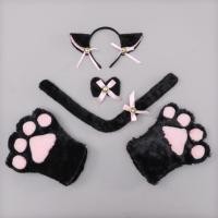 ราคา ถุงมือแมว ชุด 5 ชิ้น คอสเพลย์แมว หูแมว หางแมว อุ้งมือแมว น่ารัก (17595914500)