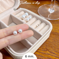 ราคา ต่างหูมุก เงินแท้ 92 5 silver earrings เครื่องประดับผู้หญิง (18673473132)