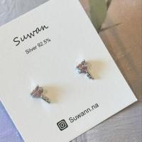 ราคา Suwann na shop ต่างหู ต่างหูเงินแท้ ต่างหูหัวใจ ต่างหูกุญแจ (19886593534)