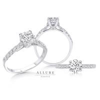 ราคา แหวนเพชรเงินแท้925 ชุบเคลือบทองคำขาว ประดับเพชร CZ Swiss Diamond เกรดพรีเมียม Allure Jewelry รุ่น Princess (12610835153)