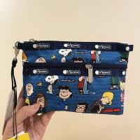 ราคา LeSportsac กระเป๋าคลัทช์7105กระเป๋ามือถือลายการ์ตูนกระเป๋าเครื่องสำอางสองชั้นกระเป๋าเก็บของกันน้ำมีซิปสองเส้นพร้อมเชือกคล้องมือ (20795963572)