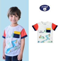 ราคา Eclat เสื้อยืดคอกลม กระดุมไหล่มีเฉพาะไซส์ 12M 2Y เด็กผู้ชาย 1 6ปี เย็บพับปลายแขน มีกระเป๋าใบเล็กหน้าอกซ้าย sku 7742 (17388890849)