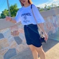 ราคา เสื้อยืดสกรีนแบรนด์ Chanel ชาแนล เสื้อใส่สบาย ผ้า Cotton100 ผ้าดีหนานุ่มใส่สบาย Street shirt (16976326463)