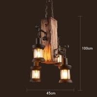 ราคา อุตสาหกรรม Vintage โคมไฟระย้า Bar Cafe ร้านอาหารห้องรับประทานอาหาร Light เรือ Wooden โคมไฟห้องนั่งเล่นโคมไฟไฟหน้า (20241499543)