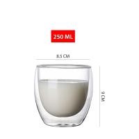 ราคา แก้วกาแฟ 2ชั้น แก้วสองชั้น Double Wall Glass กันร้อน ใส่น้ำร้อน เย็น แก้วน้ำ coffee glass 2GL (21327201006)