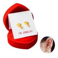 ราคา B75 ชาแนลทองพ่นทราย ต่างหู ตุ้มหู ต่างหูหุ้มทอง ต่างหูทอง (20891287862)