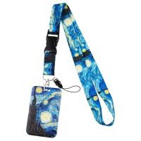 ราคา Van Gogh สายคล้องคอศิลปะสำหรับกลางคืนลายดวงดาวสำหรับกุญแจพวงกุญแจที่ใส่บัตรผ่านบัตรเครดิตแขวนเชือกอุปกรณ์เสริมคอเสื้อ (21170634934)
