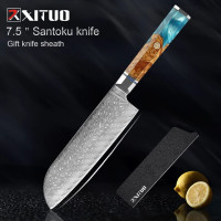 ราคา Damascus Chef Knife Razor Sharp Japanese Knife For Kitchen Cuisine Meat Cut Kiritsuke Nakiri Peeling Cooking Knife (20700327349)