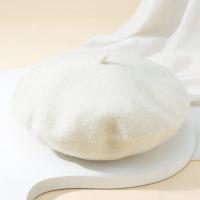 ราคา หมวกเบเร่ต์แฟชั่นของผู้หญิงหมวกเบเร่ต์ขนสัตว์ลำลองย้อนยุค หมวกขนสัตว์อเนกประสงค์หมวกถักรอบหน่อหมวกอบอุ่น (21170770709)