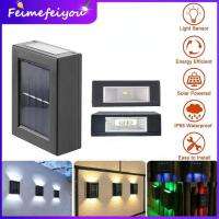 ราคา Solar wall garden light outdoor solar led outdoor light waterproof Light Control Wall Lamp Auto ON OFF 2 LEDs 6 LEDs for garden street yard fence courtyard (9886665979)
