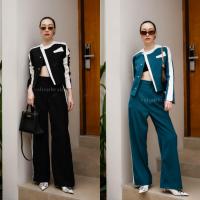 ราคา เซต 2 ชิ้น เสื้อแขนยาวทูโทน กางเกงขา ยาวแต่งแถบข้าง VSHOP (20600639531)
