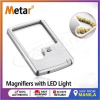 ราคา 3X โลหะ6X ประเภทบัตรแว่นขยายมีไฟ LED เครื่องประดับแบบพกพา Loupe เลนส์แว่นขยายอ่านสว่างแว่นขยายพกพา (19729316900)