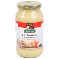 ราคา ซอสพาสต้าคาโบนาร่า 480กรัม San Remo Carbonara Sauce 480g (14403382553)