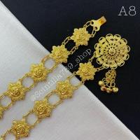 ราคา เข็มขัดชุบทอง เข็มขัดลายไทยประยุกต์ เข็มขัดล้านนา เข็มขัดผ้าซิ่น เข็มขัดออกงานต่างๆ เข็มขัดเล็ก สินค้าพร้อมส่งจากประเทศไทย (17380249434)
