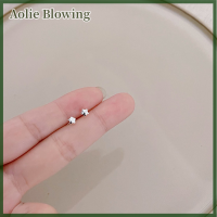 ราคา Aolie ต่างหูตุ้มหูขนาดเล็กแบบเรียบง่ายผู้หญิงหัวใจดาวเครื่องประดับหมุดต่างหูลายพระจันทร์ปาร์ตี้ (20848675531)