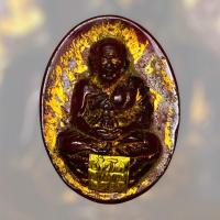 ราคา หลวงปู่ทวด เนื้อหยกแดงทรงไข่ลงรักปิดทองเครื่องรางAmulets (13805489842)