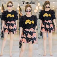 ราคา เซตเสื้อกางเกง เซท 2 ชิ้น เสื้อแต่งระบายลูกไม้ พร้อมสกรีน กับ กางเกงขาสั้น เอวสูง (14067216433)