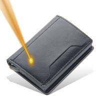 ราคา 2023 Anti Rfid Card Holder Case Men Wallets Business Id Credit Bank Cardholder Bag Male Slim Metal Leather Smart Magic Wallet (15615342897)