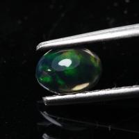 ราคา 0 40 ct พลอยแท้ แบล็ค โอปอล Black opal เอธิโอเปีย เหลือบรุ้ง ทรงไข่หลังเบี้ย (21029406275)