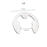ราคา แหวนล็อกตัวอี 10ตัว แพ็ค สีเงิน แหวนล็อกเกือกม้า แหวนตัวอี แหวนเกือกม้า E ring ring clip M1 5 M12 (17657389355)