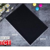 ราคา แผ่นยางรองบาร์ แผ่นยางรองแก้ว 30x45 cm สีดำ Bar mat (4196590297)