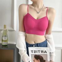 ราคา สปอร์ตบราไร้ขอบไร้โครง เสื้อชั้นในสายเดี่ยว สายไขว้หลังสีพื้น (19657278088)